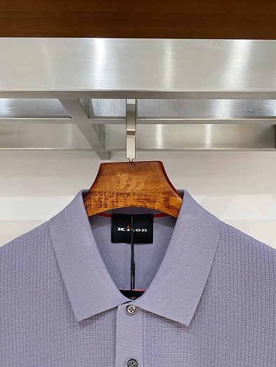 Мужское серое поло Kiton premium   