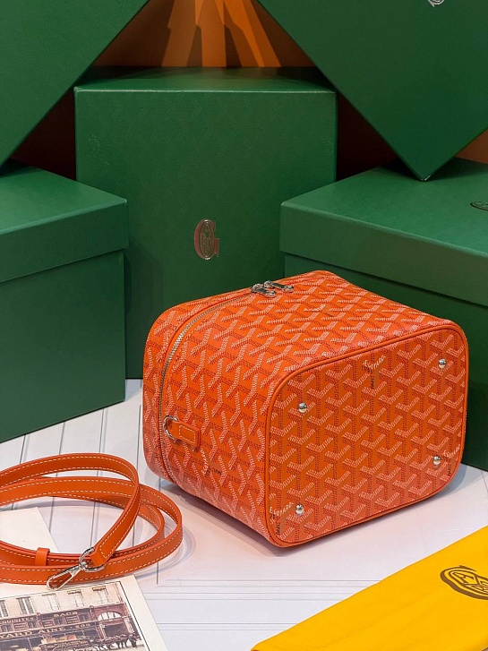 Кожаная сумка Goyard Muse Vanity Case ​premium 20x16x14 см