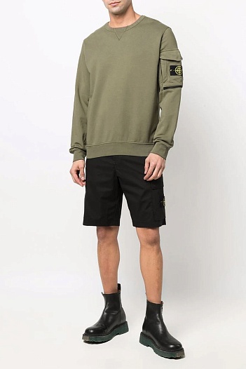 Зелёный свитшот compass-patch crewneck   