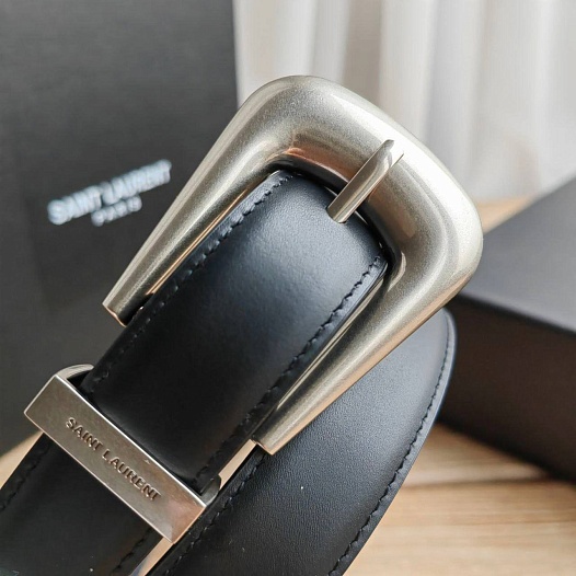 Кожаный ремень Yves Saint Laurent (длина 80 / 85 см)   
