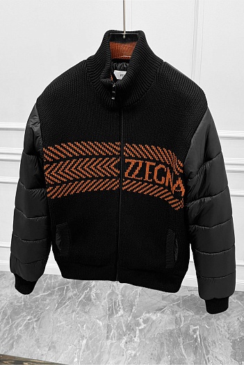 Мужская чёрная куртка Zegna   