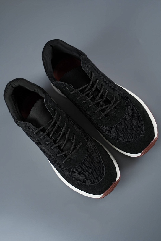 Мужские кроссовки Loro Piana Week End Walk - Black