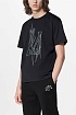 Чёрная оверсайз футболка Louis Vuitton Frequency Graphic