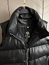 Женский пуховой жилет из эко кожи Chrome Hearts Premium