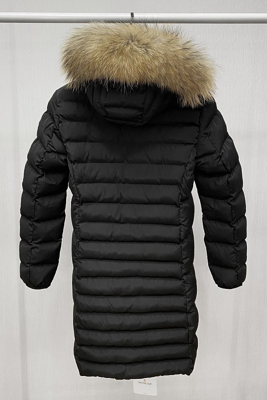 Женская брендовая парка Moncler чёрного цвета