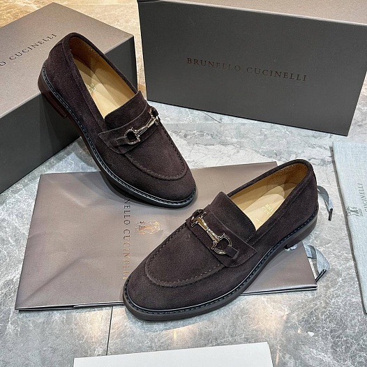 Замшевые лоферы Brunello Cucinelli Premium - Brown   
