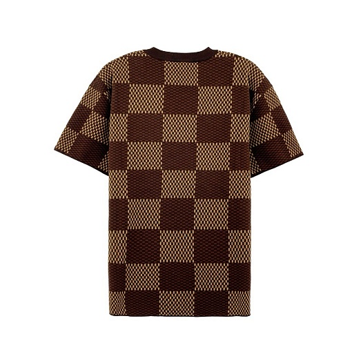 Оверсайз футболка Louis Vuitton Premium crystal logo-patch   