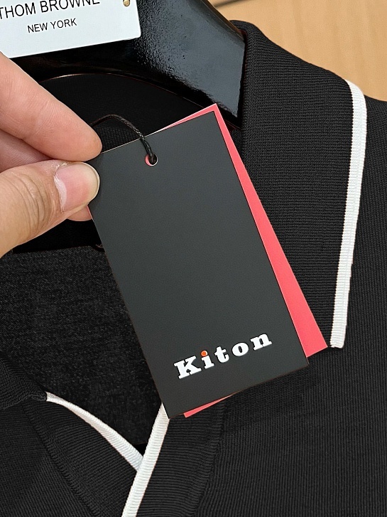 Мужское поло Kiton Premium - Black