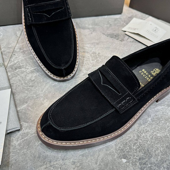 Мужские замшевые лоферы Brunello Cucinelli Premium