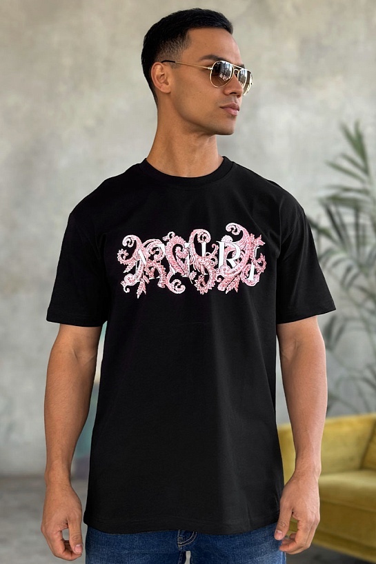 Чёрная оверсайз футболка Amiri