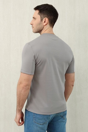 Мужская светло-серая футболка Brunello Cucinelli premium   