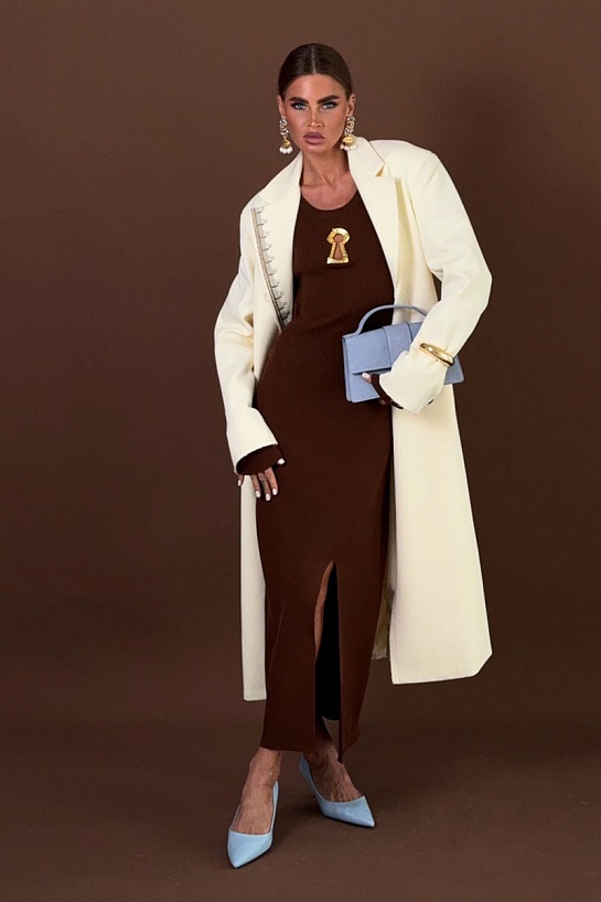 Женское коричневое платье Schiaparelli