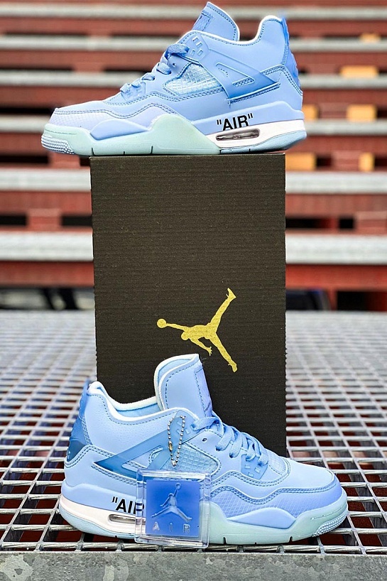 Кроссовки Air Jordan 4 x Off-White "Sky Blue"