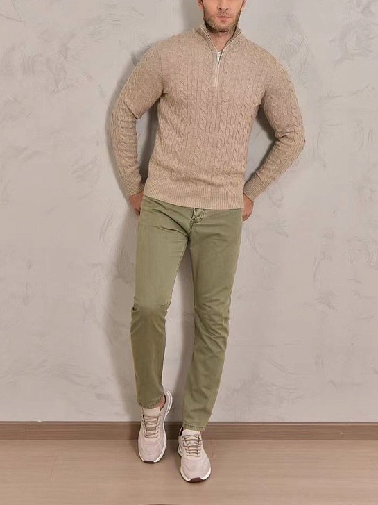 Мужские джинсы Brunello Cucinelli Premium Leisure Fit - Green