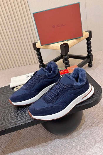 Кроссовки с мехом Loro Piana Week End Walk Evo premium   