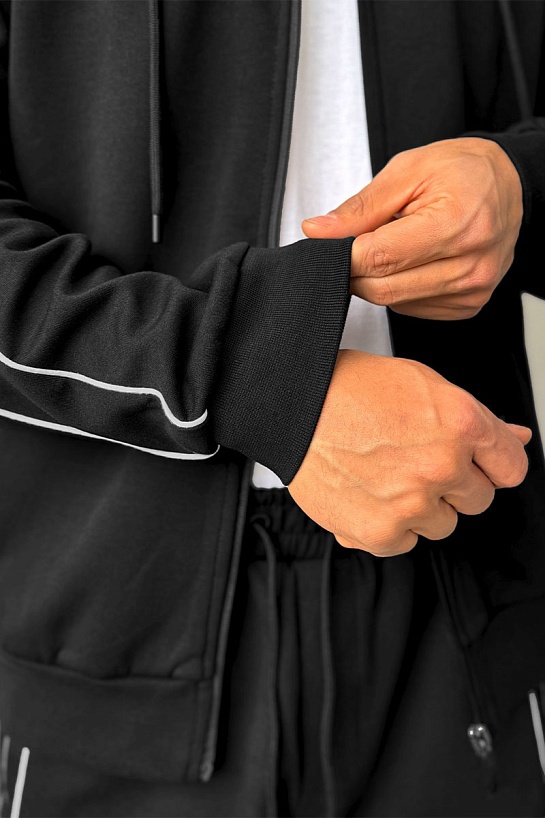 Чёрная кофта на молнии Hugo Boss