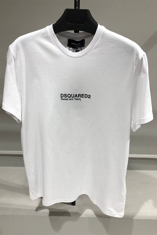 Мужская футболка Dsquared2 "Sweat and Tears" - White