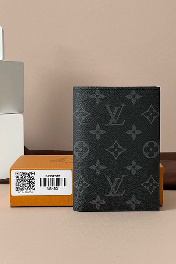 Кожаная обложка для паспорта Louis Vuitton Premium 14x9.5x1.5 см   