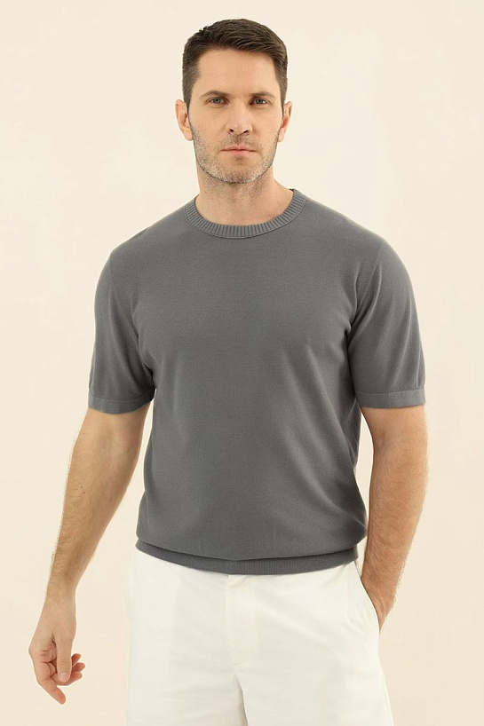 Мужская серая футболка Loro Piana premium