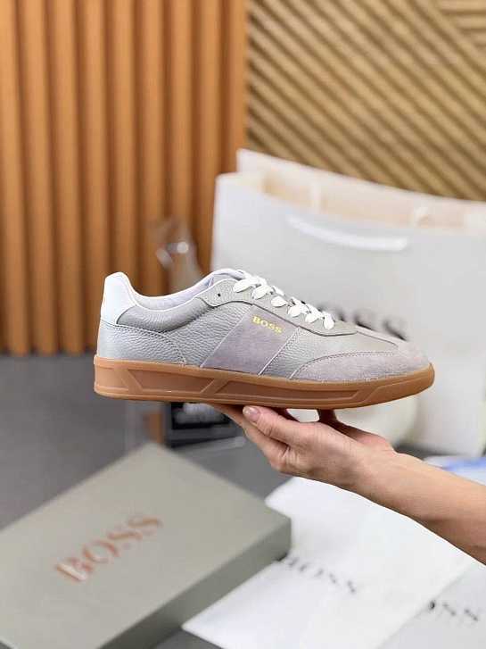 Комбинированные кроссовки Hugo Boss Brandon - Grey