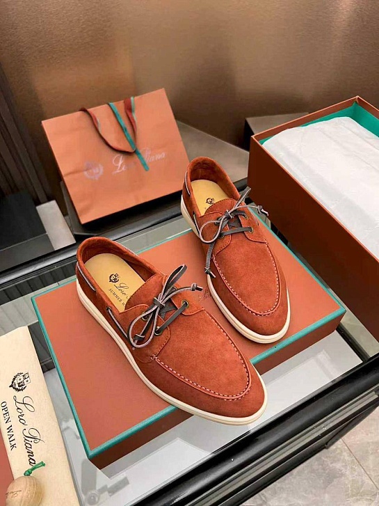 Женские замшевые лоферы Loro Piana premium