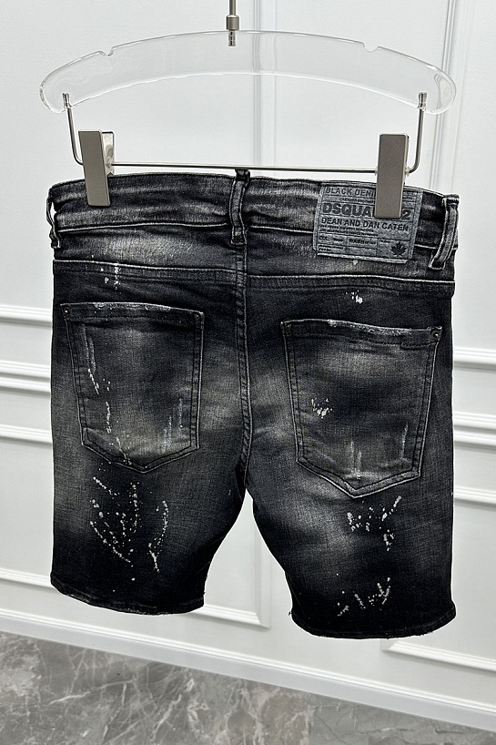 Джинсовые шорты Dsquared2 чёрного цвета