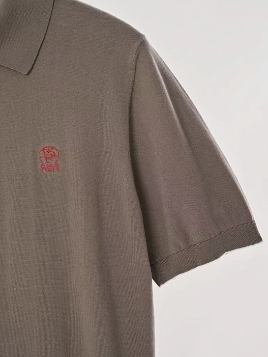 Мужское коричневое поло Brunello Cucinelli premium