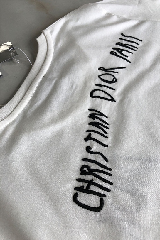Мужская белая футболка Dior