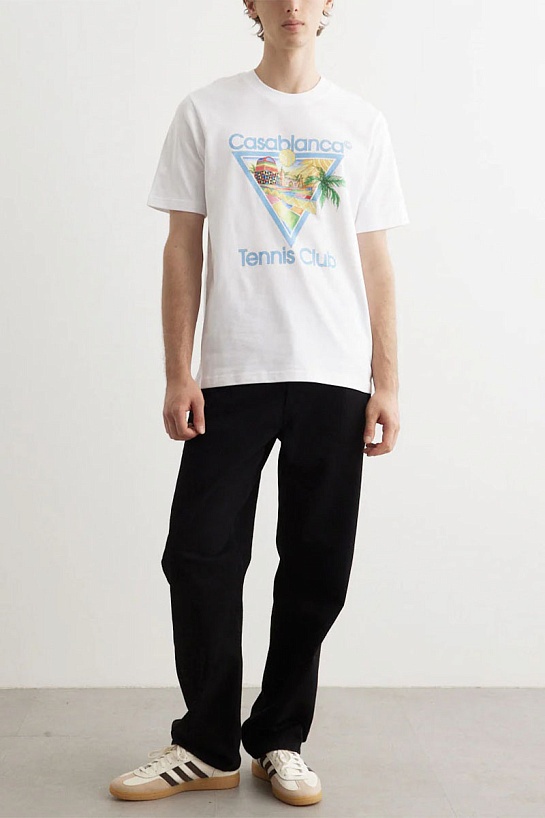 Белая футболка Casablanca Afro Cubism Tennis Club