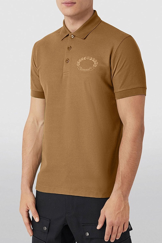 Мужское поло Burberry Oak Leaf Crest - Brown