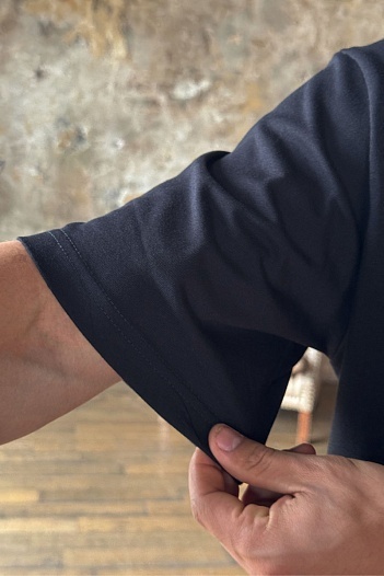 Чёрная оверсайз футболка Balenciaga logo print   