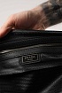 Дорожная чёрная сумка Prada logo-plaque 50x20 см