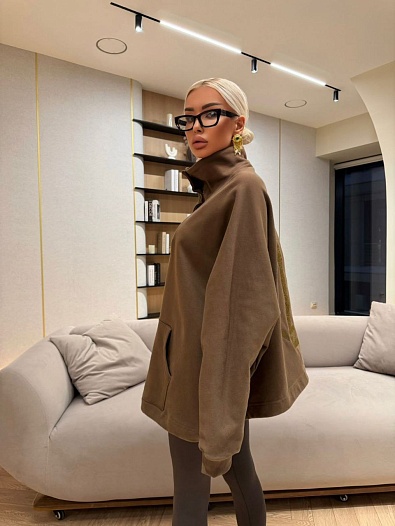 Женская кофта с высоким горлом Schiaparelli premium - Brown   