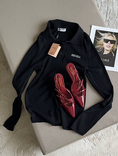 Женская чёрная кофта MIU MIU   