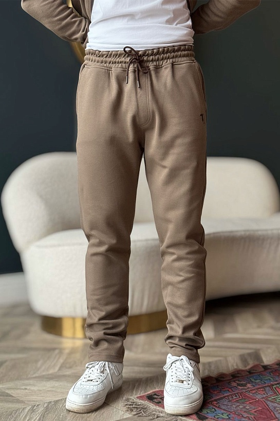 Спортивные штаны Trussardi logo-embroidered - Brown