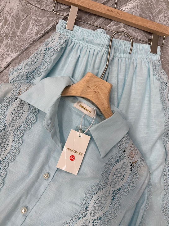 Женский голубой костюм Zimmermann