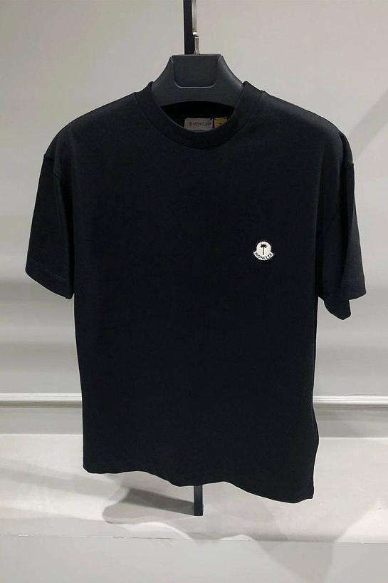 Чёрная оверсайз футболка Moncler Genius 8 x Palm Angels