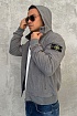 Мужская куртка серого цвета Stone Island compass-patch