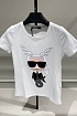 Женская белая футболка Karl Lagerfeld "Capricorn"