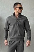 Кофта на молнии Armani Exchange logo-patch - Grey