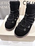 Женские ботинки с мехом Brunello Cucinelli premium - Black