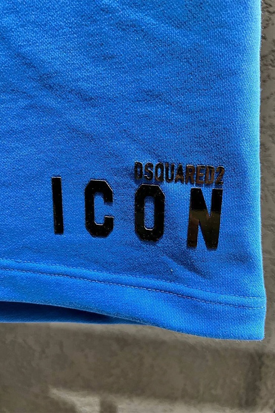 Мужские синие шорты Dsquared2 ICON-logo