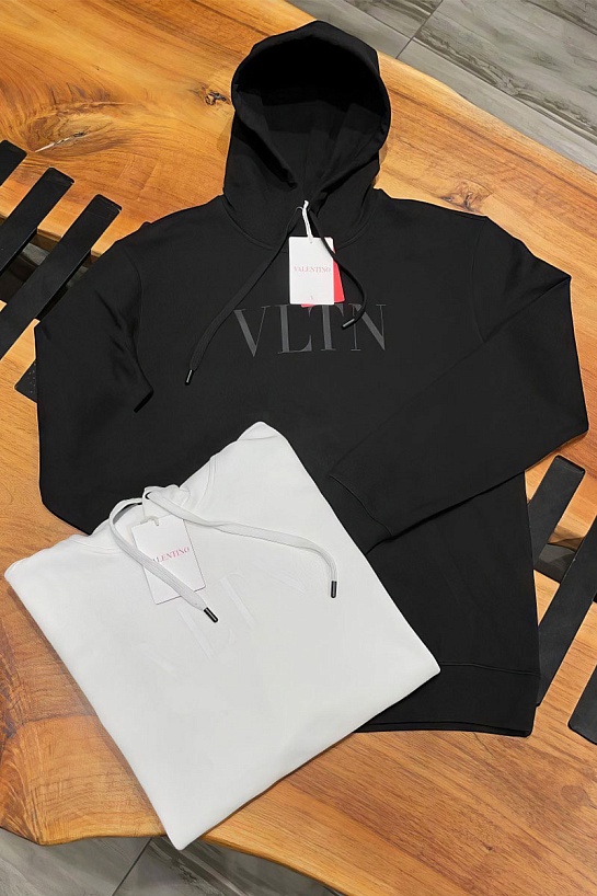 Мужское чёрное худи Valentino "VLTN"