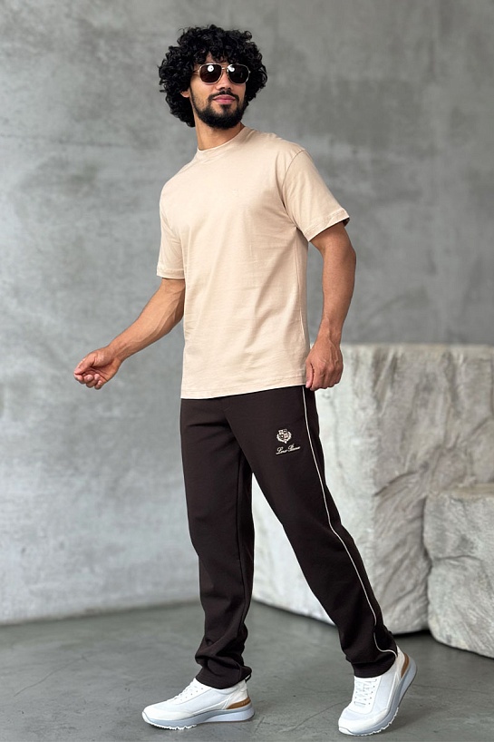 Мужская бежевая футболка Loro Piana