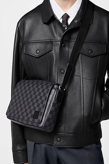 Кожаная сумка Louis Vuitton District Messenger PM Premium 26x20x7 см   