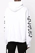 Белое мужское худи Amiri Bones logo-print