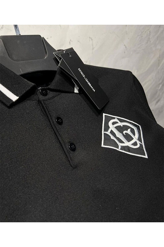 Классическое мужское поло Dolce&Gabbana бежевого цвета