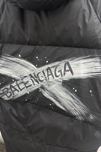 Женская пуховая куртка Balenciaga Premium - Black   