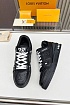 Кожаные кроссовки Louis Vuitton Trainer Monogram - Black