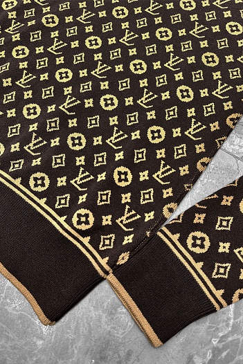 Классический джемпер Louis Vuitton Monogram all over - Brown / Beige   